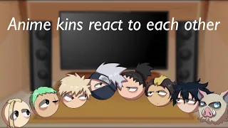 Some of my anime kins react to each other | Gacha Club reaction |