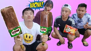 Hưng Troll | Bị Trẻ Trâu Khinh Thường Thách Thức Làm Que Kem Milo Siêu To Khổng Lồ Và Cái Kết