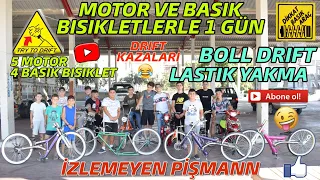 BOLL DRİFT VE KAZALI 1 GÜN | BASIK BISIKLET & MODIFIYELI CG | VLOG | #Bike35 #BasikBisiklet #Driftt