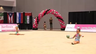 6 year old Rhythmic Gymnastic Ball routine 2014
