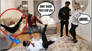 AWKWARD MODELING IN FRONT OF ANOTHER COUPLE PRANK! FT. TRICIA & KAM