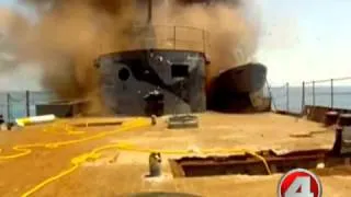 Onboard video of USS Mohawk sinking off Sanibel coast