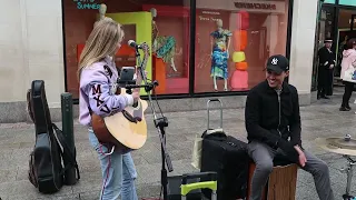 SINGING the BEST COUNTRY SONG on Grafton St | Folsom Prison Blues - Johnny Cash || Zoe Clarke Cover