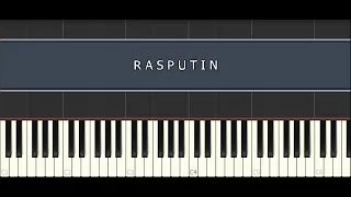 Boney M - Rasputin Synthesia Cover | Instrumental | Keyboard Piano Tutorial | Viral Dance Video Song