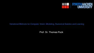 EU Regional School 2018 Part 2 with Prof. Dr. Thomas Pock