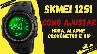 Relógio Skmei 1251 - Como configurar e ajustar a hora, alarme e cronômetro???