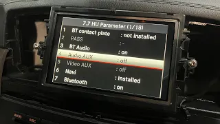 Активация AUX через инженерное меню Mercedes Benz Comand NTG4.5