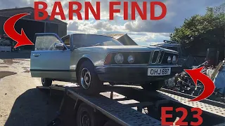 BARN FIND BMW 732i  E23 COLLECTED...BUT IS IT RUNNING?