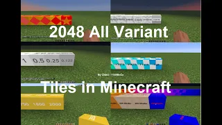 2048 All Variant Tiles in Minecraft