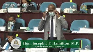 Minister of Labour Joe Hamilton's presentation during debate on the APNU+AFC's prison riot motion