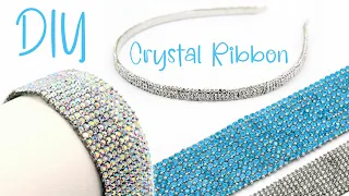 DIY How To Make Your Own Crystal Ribbon Head Bands So Sparkly