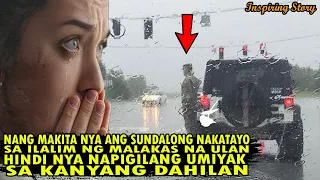 SUNDALO, NAKATAYO SA GILID NG KALSADA KAHIT NA MALAKAS ANG ULAN, MAPAPALUHA KA SA KANYANG DAHILAN