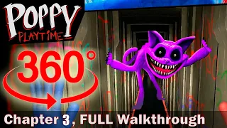 360° VR, Poppy Playtime - Chapter 3, FULL GAME - Walkthrough, Gameplay, No Commentary, 4K