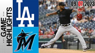 Miami Marlins vs Los Angeles Dodgers GAME HIGHLIGHTS [TODAY] September 07,2023|MLB 2023