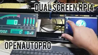 Dual Screen Raspberry Pi car dashboard with Digifiz and OpenAutoPro!... Work continues!