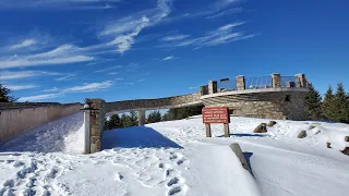 Mt Mitchell from Montreat on the Old Mitchell toll road in winter.