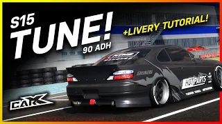 S15 - 90 ADH Tune & Livery Tutorial!! Car X Drift Racing (Spector RS - Ultimate Setup)