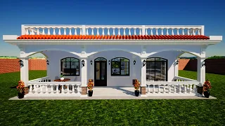 ✅Diseño de Casa con 3 arcos | Como construir una casa estilo guatemalteco | Diseño de Casa 10 x 10M