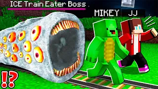 ICE Train Eater BOSS vs Mikey and JJ Battle - in Minecraft Maizen