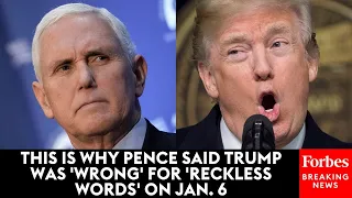 2024 GOP Competition: This Is Why Pence Said Trump Was 'Wrong' For 'Reckless Words' On Jan. 6