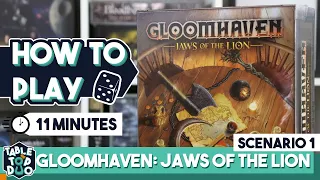 How To Play Gloomhaven: Jaws Of The Lion Scenario 1 in 11 minutes (Roadside Ambush)