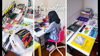 Desk + Stationery Organization | Desk Cleaning | step-by-step  📚 🖇 📐