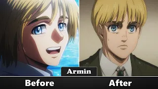 Attack on Titan Characters Before and After Timeskip