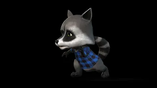 Iclone 7 : Toon Raccoon Walk and Run Cycle | Animation Test|