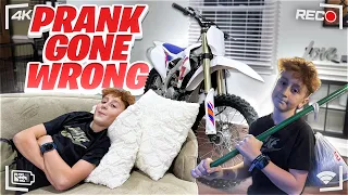 2024 YZ250F Dirtbike In My Moms White Room!! Prank Gone Wrong!!