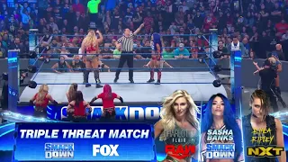 Sasha Banks Vs Charlotte Flair Vs Rhea Ripley - WWE Smackdown 22/11/2019 (En Español)