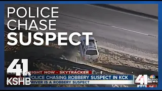 Police chase robbery suspects on busy Kansas City, Kansas streets