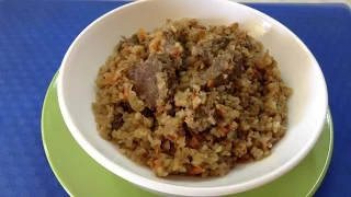 Гречневая каша с печенью в мультиварке | Buckwheat porridge with a liver in multicooking