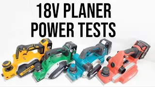 DeWalt VS HiKOKI VS Makita VS Milwaukee | 4 Top 18v Planer POWER TESTS