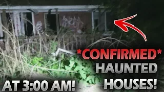 EXPLORING AN ENTIRE ROAD OF HAUNTED HOUSES AT 3 AM! (Lincoln Way, Clariton, Pa)
