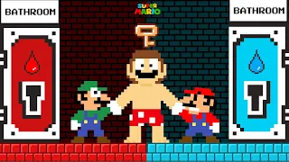 Mario and Luigi Bathroom Hot vs Cold Challenge | Game Animation