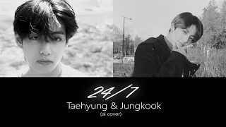 '24 на 7' — Taehyung & Jungkook (AI Cover) Coded Lyrics Video