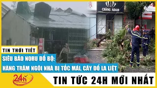 Cập nhật thiệt hại ban đầu bão số 4 Noru: Hàng trăm ngôi nhà bị tốc mái, cây đổ la liệt | TV24h