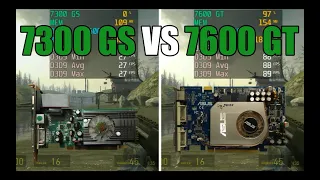 GeForce 7300 GS vs GeForce 7600 GT Test In 4 Games (No FPS Drop - Capture Card)