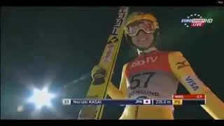 Noriaki Kasai 235 metrów (kwalifikacje Vikersund '15) NEW PB! HD