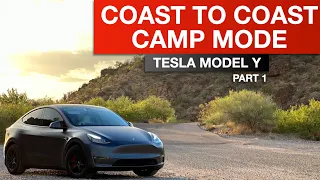 Tesla Model Y - Coast to Coast Camp Mode Road Trip 6,250 Miles Part 1