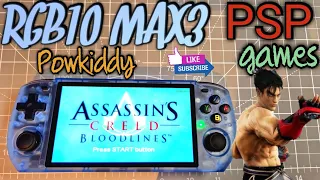 Powkiddy rgb10max3 testing PSP games I retro budget handheld 2024