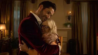 Lucifer cheers up and hugs Linda Martin [subtitles], 4K 2160p, Lucifer S06 E08, HQ