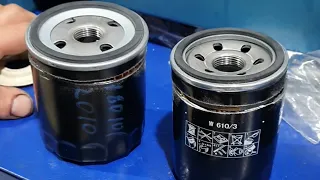 Сравнение китайского оригинального масляного фильтра с Mann фильтром в разрезе.