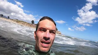 POV SURF RAW: I TOOK MY SURFBOARD IN THE EYE!