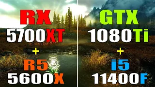 RYZEN 5 5600X + RX 5700XT vs INTEL i5 11400F + GTX 1080Ti || PC GAMES TEST ||