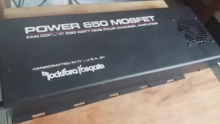 Old School Rockford Fosgate Power 650 Mosfet with 4" Fan