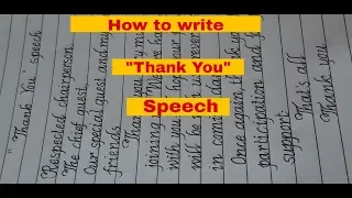 How to write "Ending Speech" | Thank you speech | writing| English handwriting|handwriting|Eng Teach