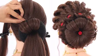 stunning juda hairstyle for women | ladies hairstyle | hairstyle for bridal | bun hairstyle