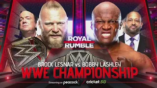 WWE Royal Rumble 2022 Match Card Brock Lesnar Vs Bobby Lashley