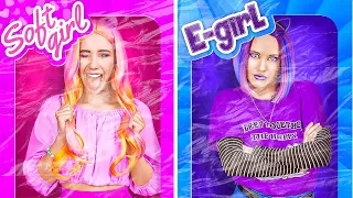 E-GIRL VS SOFT GIRL || Funny Life Situations And Relatable Moments by 123 GO! SERIES